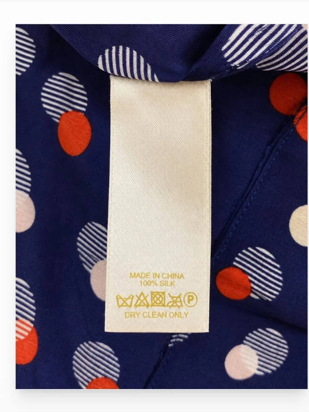 Kate Spade Blue Red White Geo Pattern Silk Knit Peplum Dress 2 Mod